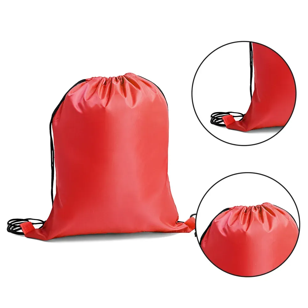 Mochila Sacola Em Nylon 420 - Vermelho - 40X33Cm