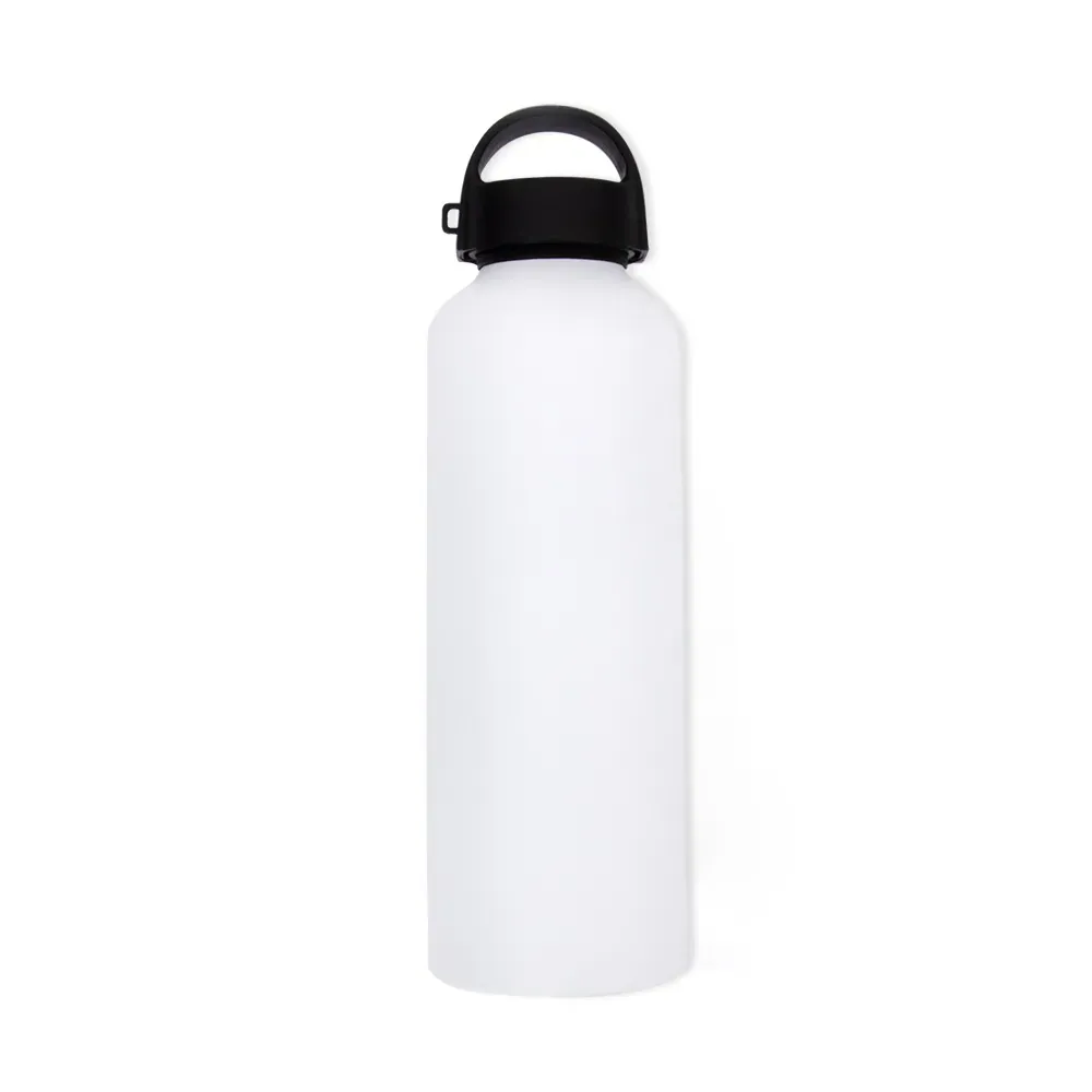Garrafa Em Alumínio Branco - 600 Ml - Thumbnail 2