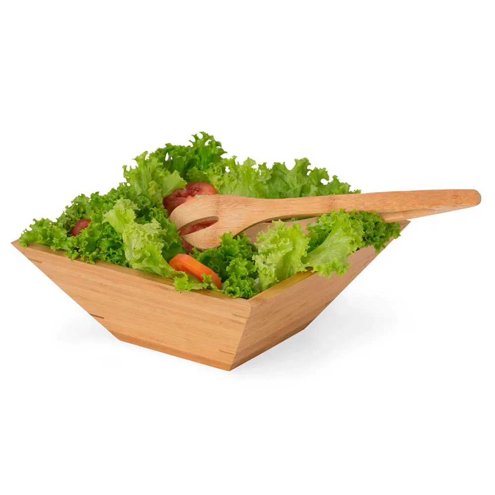Conjunto Para Salada Em Bambu - 2 Pçs - Thumbnail 2