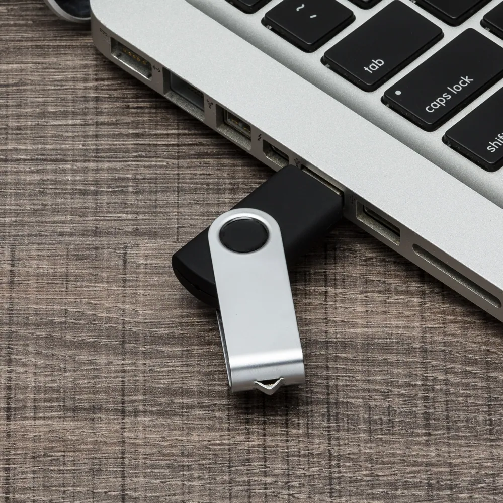 Pen Drive Giratório Metálico 4GB/8GB/16GB/32GB - Thumbnail 4