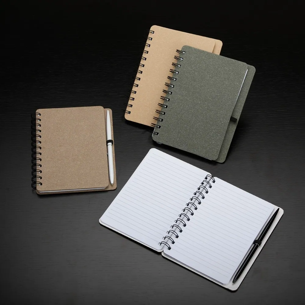 Caderno Kraft B6 com Porta Caneta - Thumbnail 6