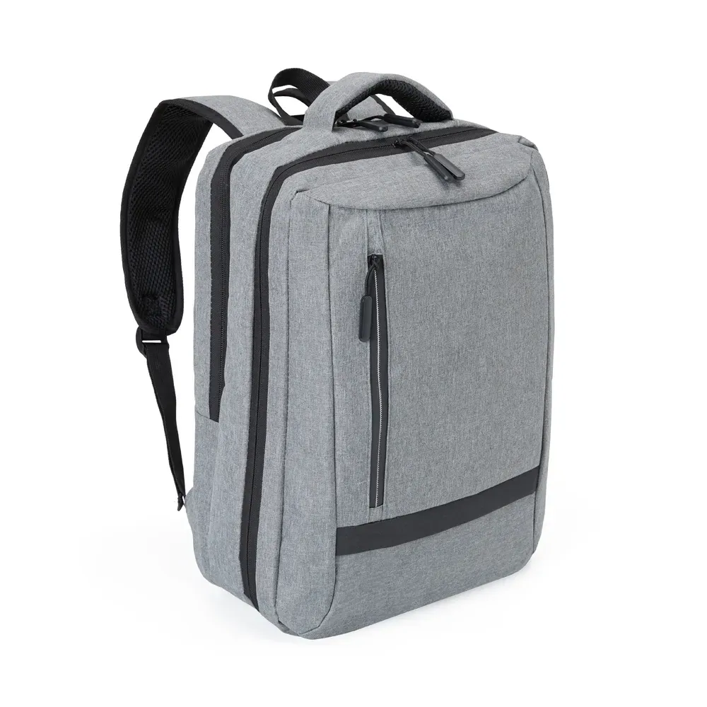 Mochila Em Poliéster 300D - Melange Cinza - 18L - Thumbnail 3
