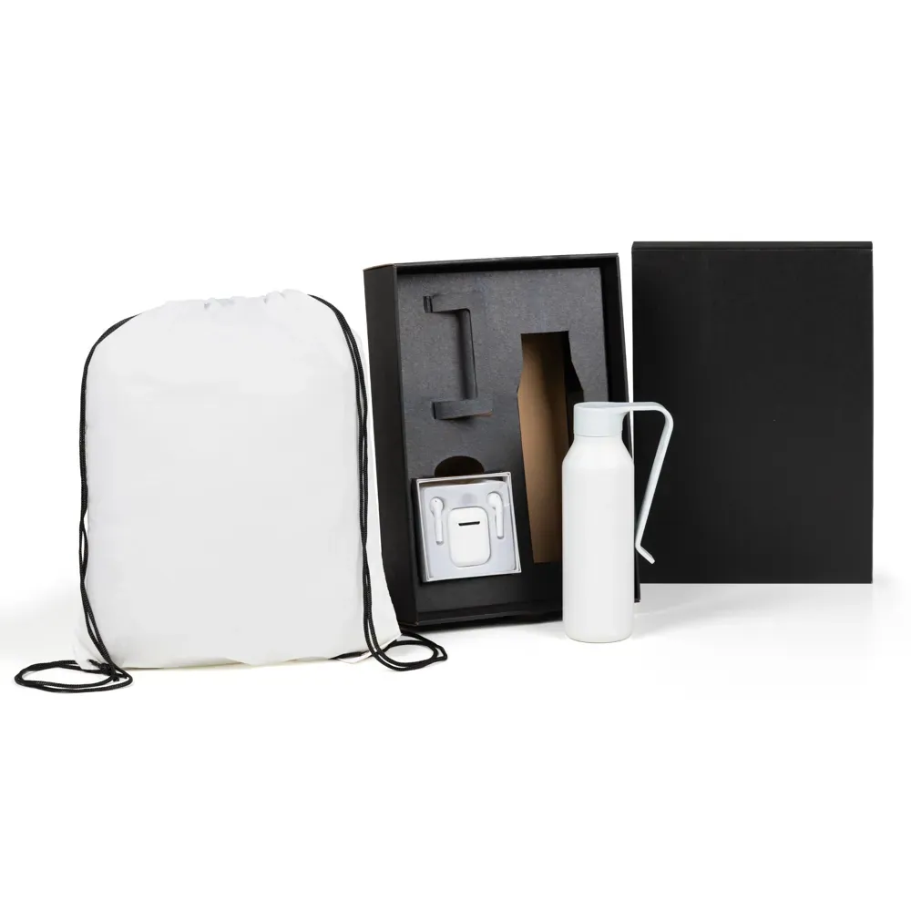 Kit Mochila, Garrafa E Fone Bluetooth - 3 Pçs