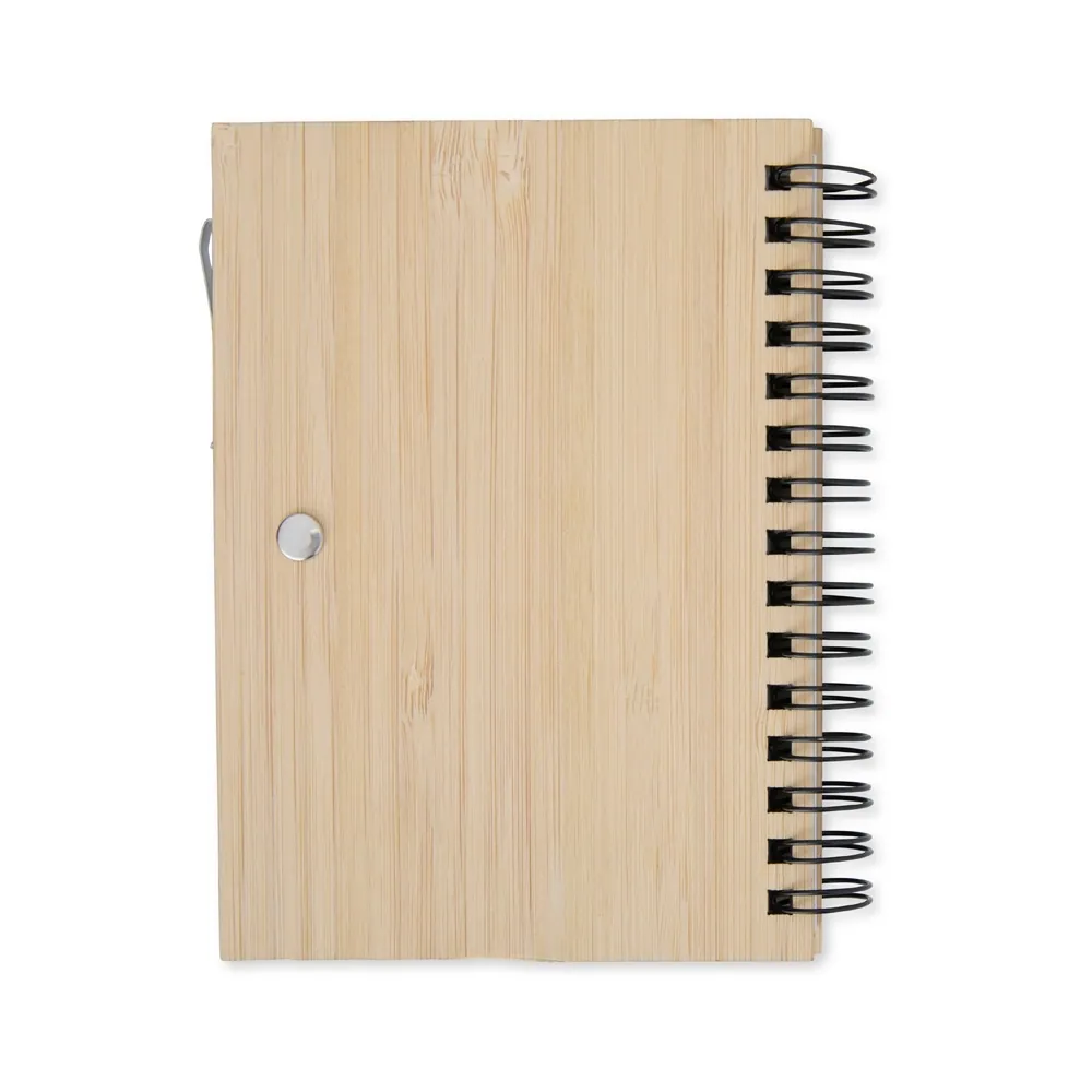 Caderno de Bambu com Caneta - Thumbnail 4