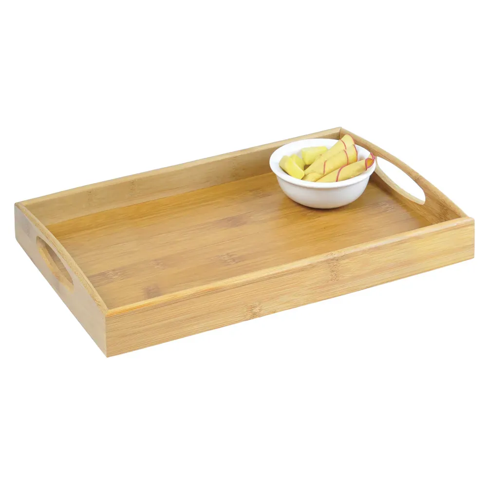Bandeja Para Servir Em Bambu - 35 Cm - Thumbnail 2
