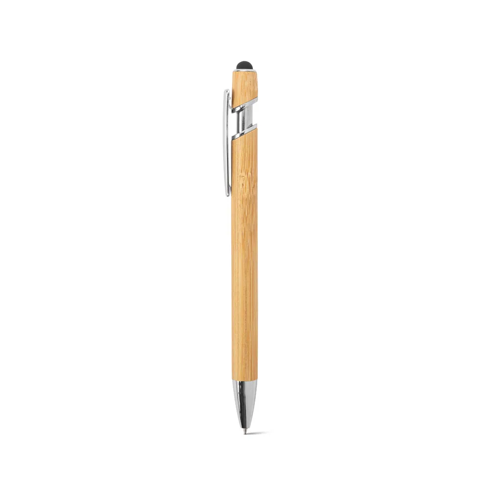BLANC BAMBOO. Caneta esferográfica em bambu, com detalhes em alumínio cromado - Thumbnail 3
