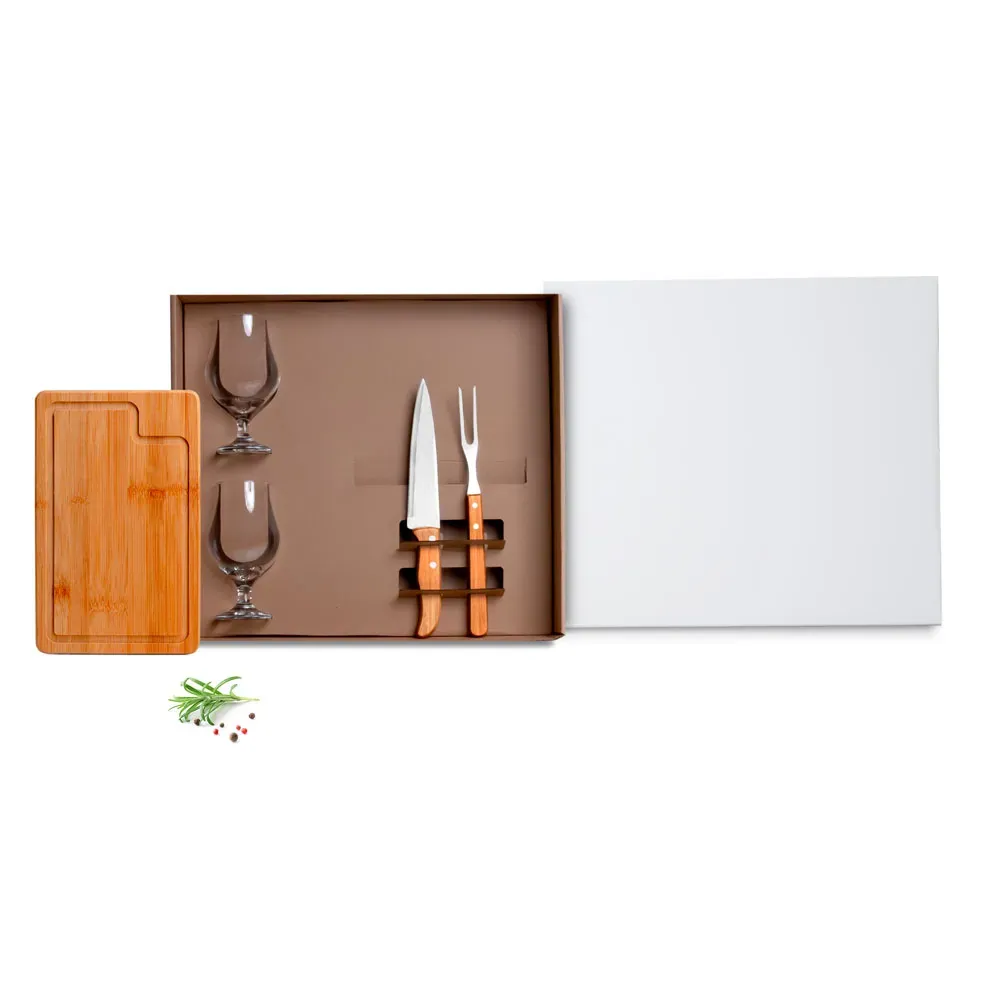 Kit Churrasco Com Copos - 5 Pçs