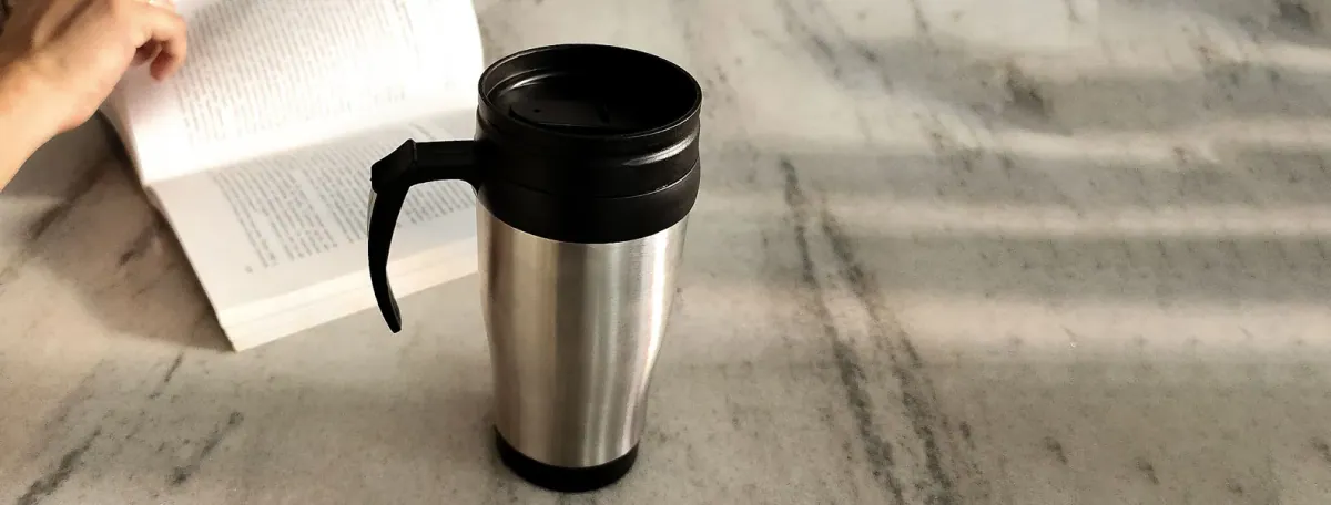 Caneca Revestida Em Aço Inox - 410 Ml - Preta. - Thumbnail 5