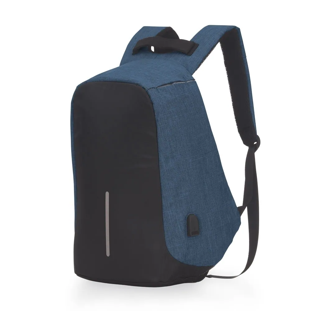 Mochila Poliéster Anti-Furto USB - Thumbnail 7