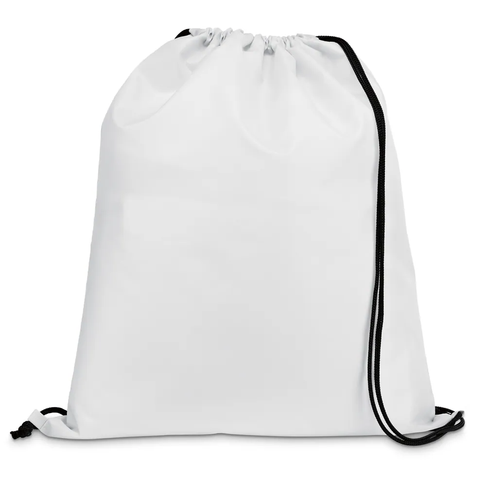 CARNABY. Sacola tipo mochila em 210D com cordões em preto - Thumbnail 5