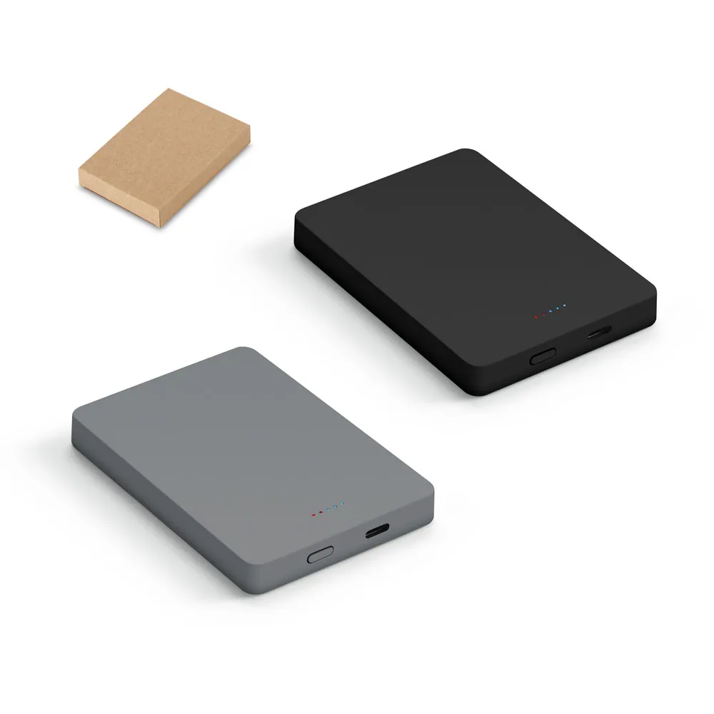 SMOOT 10. Bateria portátil com carregador por indução (wireless) em ABS 100% reciclado (10.000 mAh)