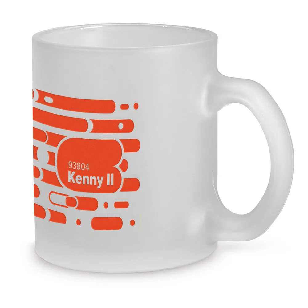KENNY II. Caneca em vidro com efeito fosco (340 mL) - Thumbnail 3