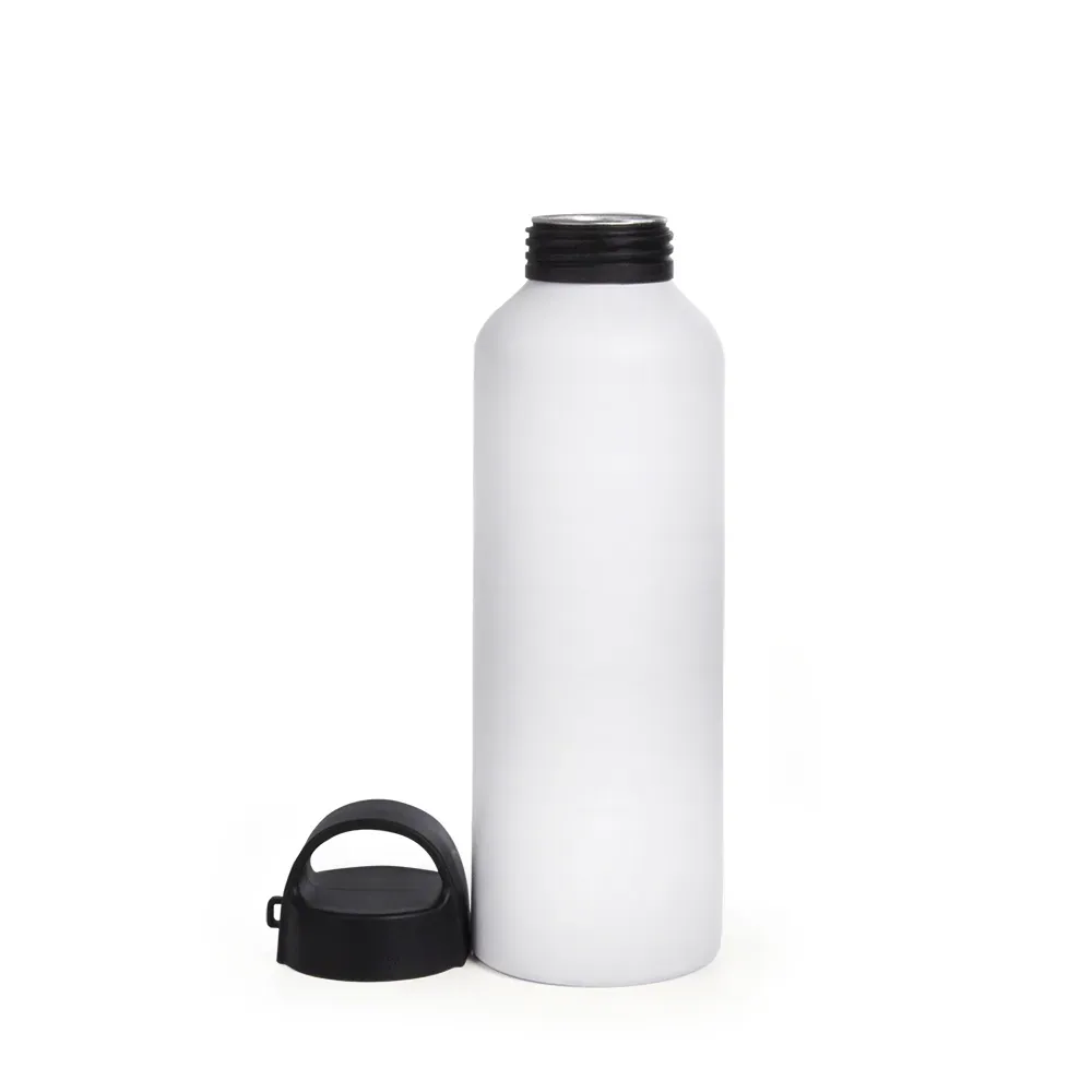 Garrafa Em Alumínio Branco - 600 Ml - Thumbnail 3