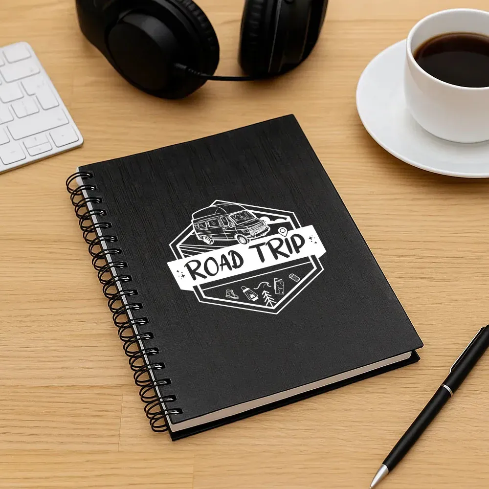 Caderno Pautado Com Wire-O - Preto - 23,5X18Cm - 100 Fls - Thumbnail 5