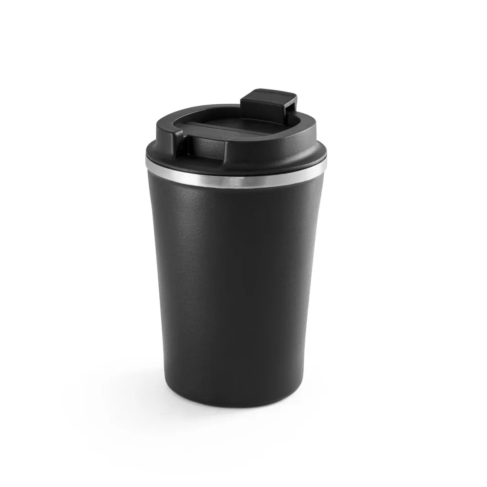 PHELPS. Copo de viagem térmico em aço inox e PP, de parede dupla isolada a vácuo (470 mL) - Thumbnail 5