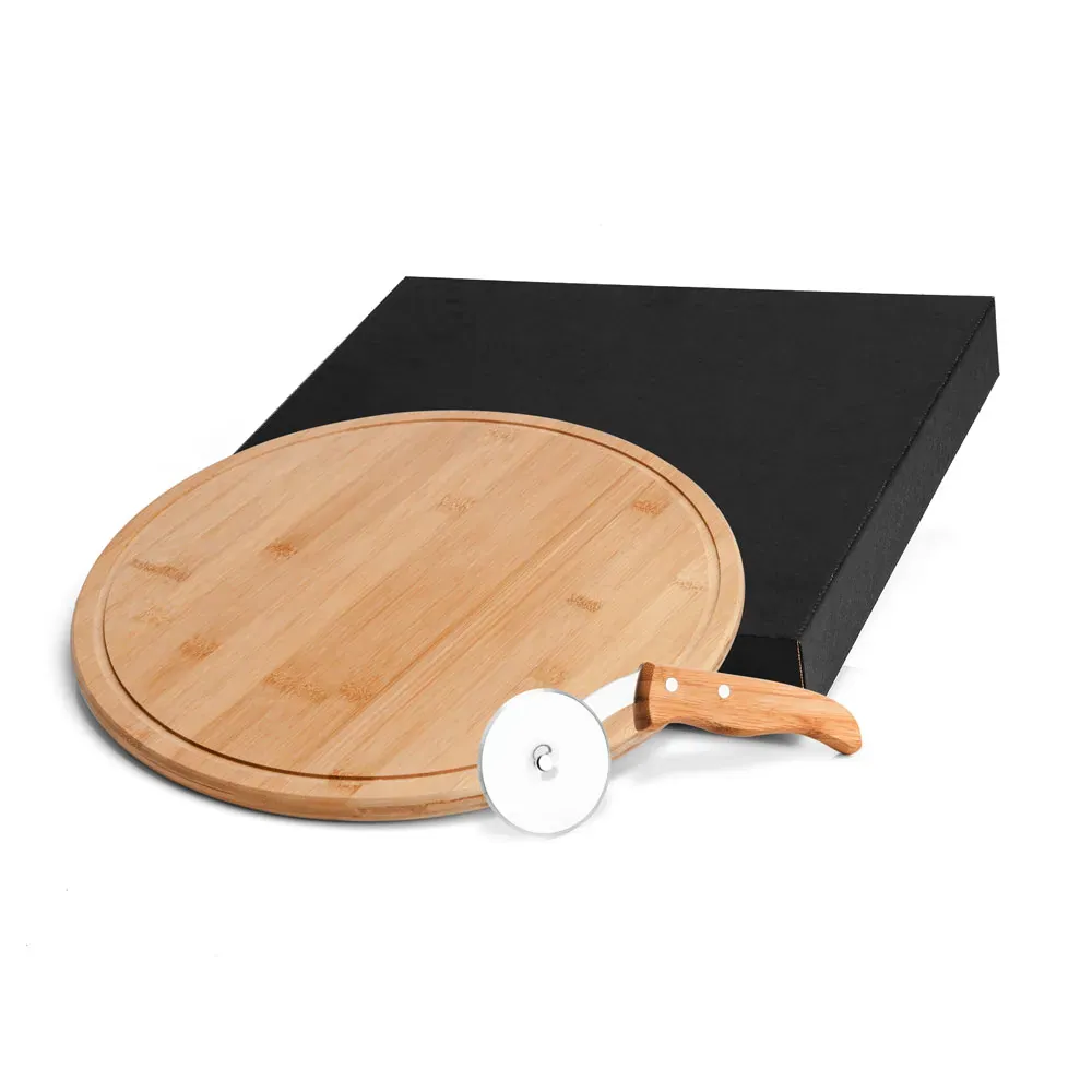 Conj. Para Pizza Em Bambu Napoli 35Cm - 2 Pçs. - Thumbnail 2