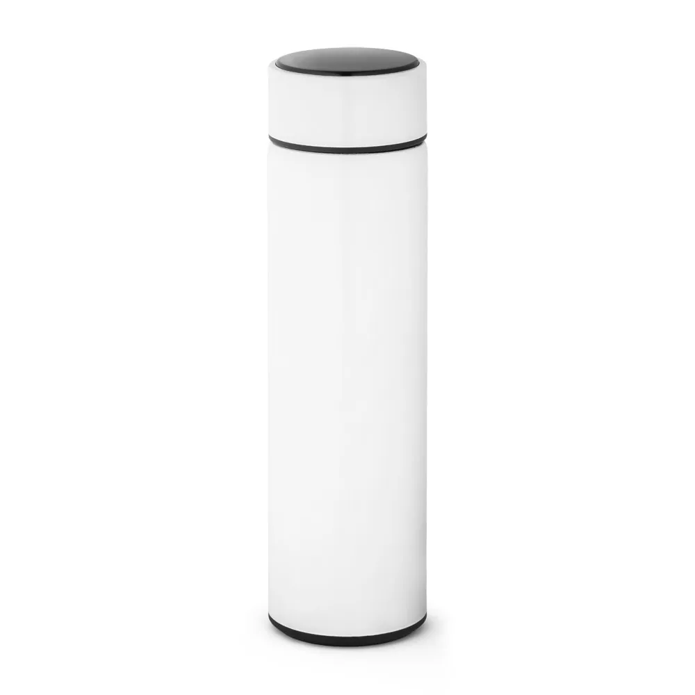 ROSSI. Garrafa térmica em aço inox de parede dupla isolada a vácuo, com termômetro digital (450 mL) - Thumbnail 6