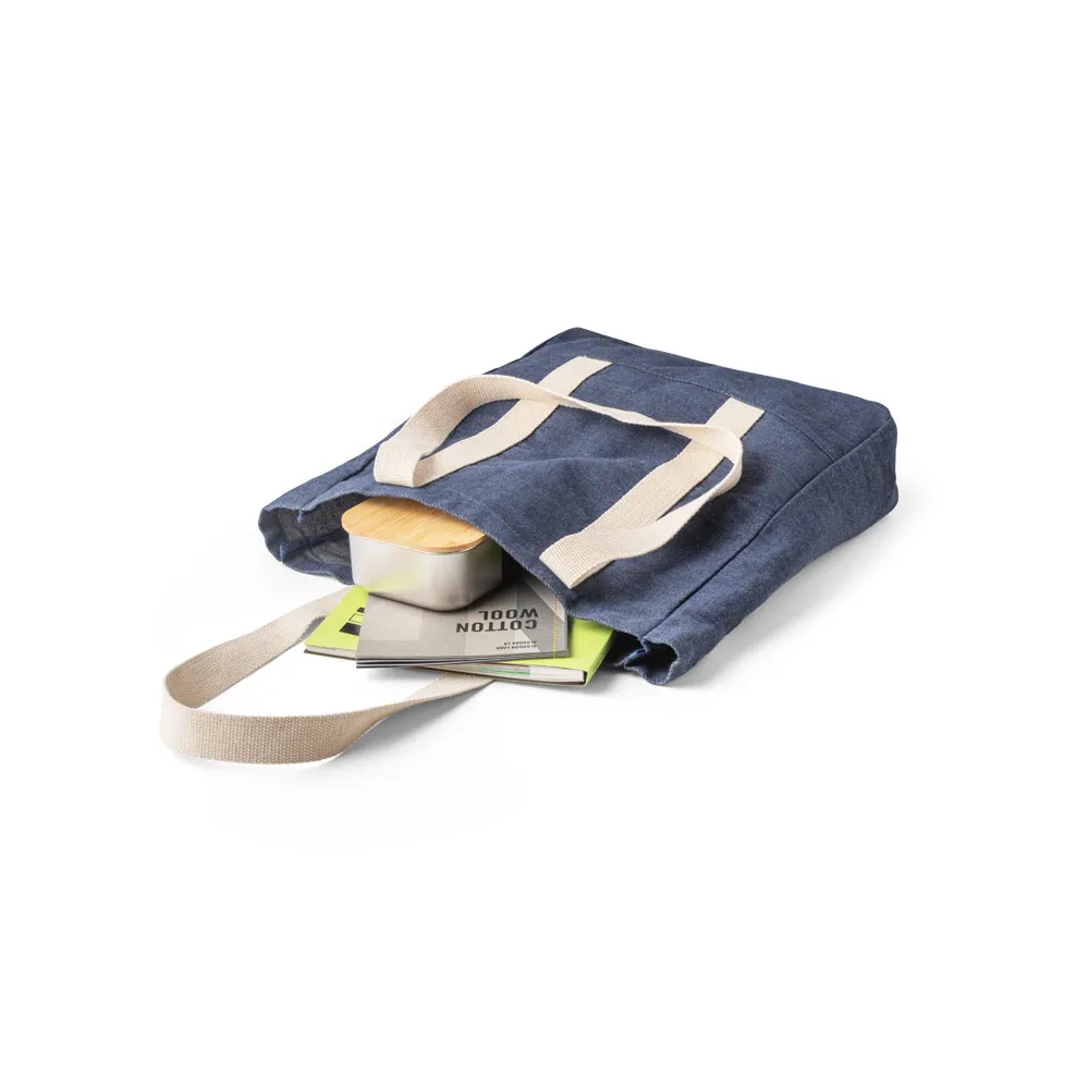 DENIM CASUAL. Sacola casual em denim reciclado (300 g/m²) - Thumbnail 3