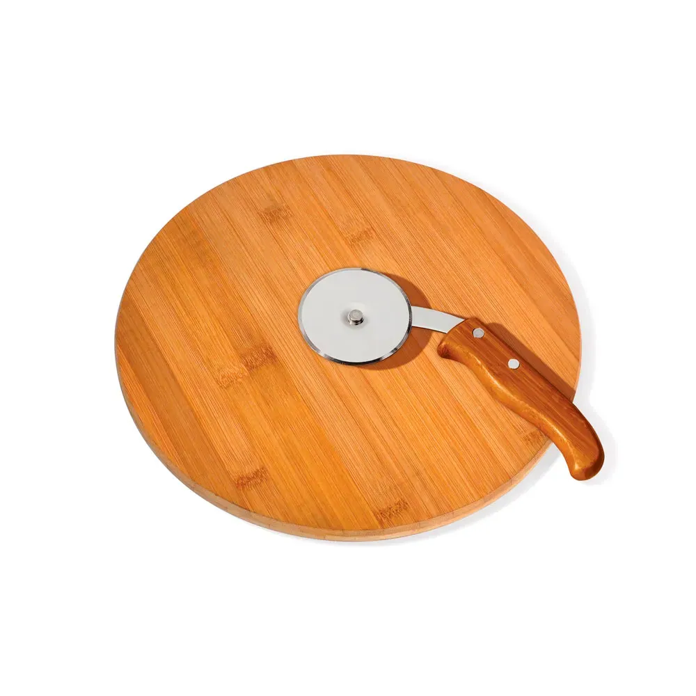 Conj. Para Pizza Em Bambu Napoli 30 Cm - 2 Pçs - Thumbnail 3