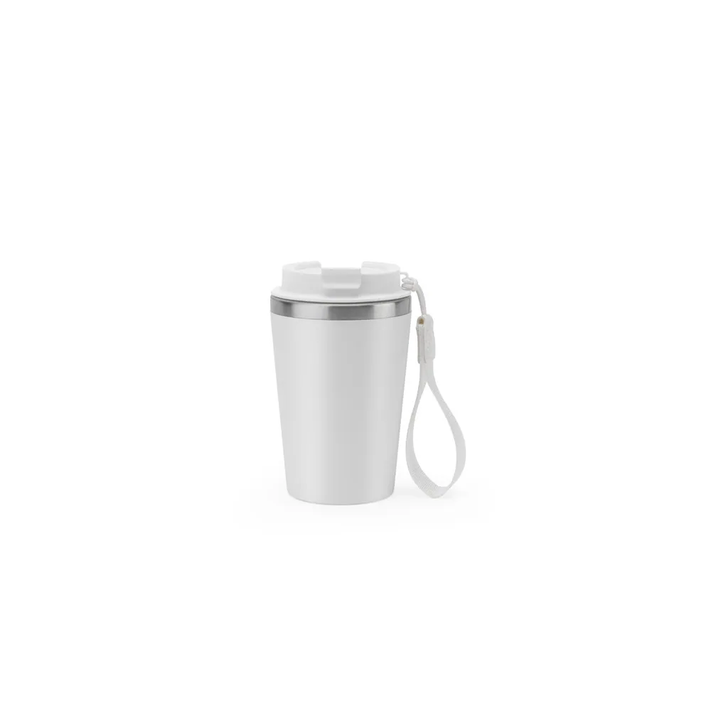 SPITZ. Copo de viagem térmico em aço inox 90% reciclado de parede dupla, com acabamento em mate (440 mL) - Thumbnail 7