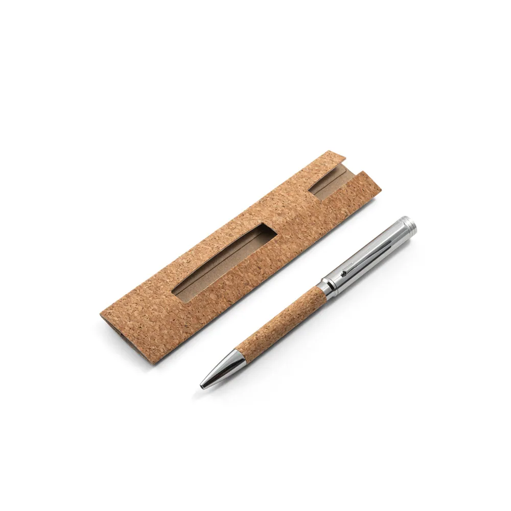 CORK II. Caneta esferográfica em cortiça com escrita em azul - Thumbnail 5