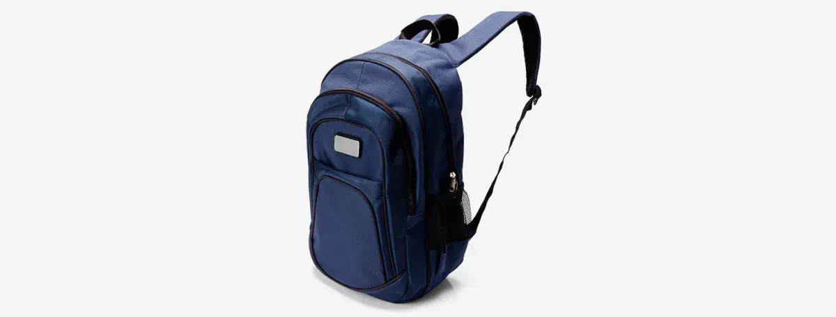 Mochila Azul Em Polyester 1680D / 600D - Thumbnail 4
