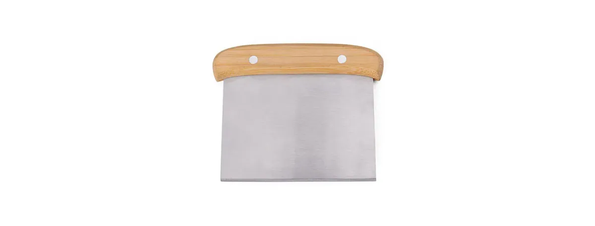 Espátula Multiuso Em Madeira / Inox - 13,5X11,5Cm