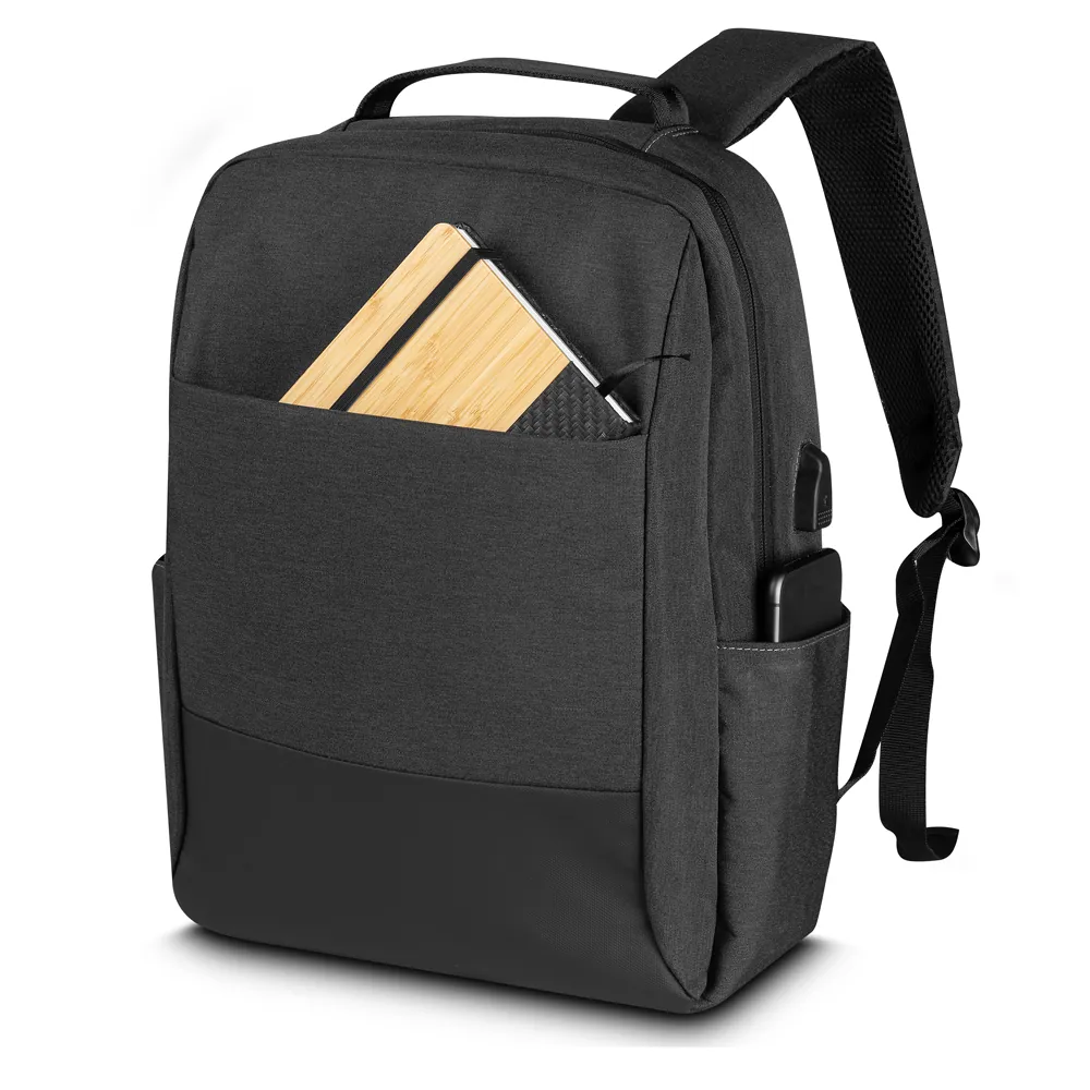 Mochila para notebook em Poliéster 600D e PU - Thumbnail 6