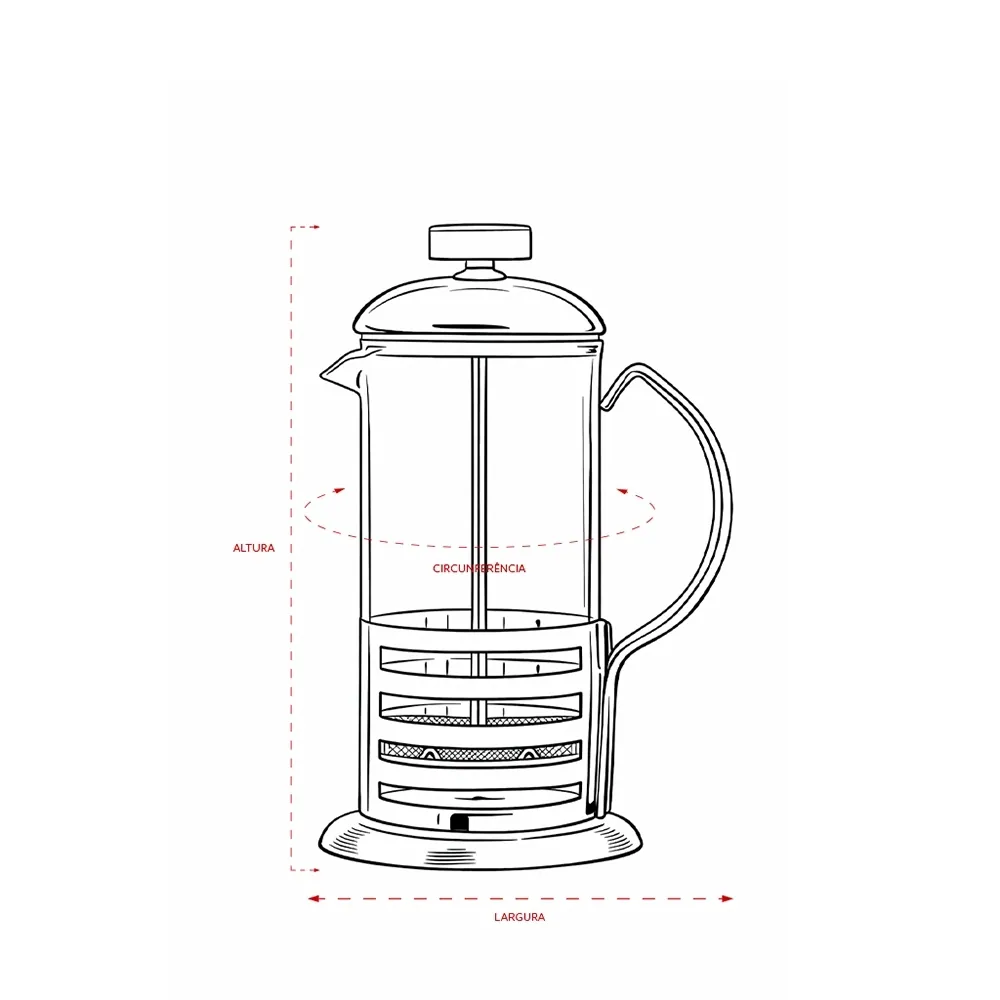 Cafeteira Prensa Francesa 350ml - Thumbnail 5