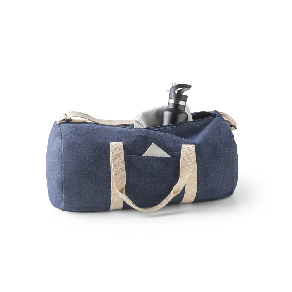 DENIM BAG. Sacola esportiva ou viagem em denim reciclado 25 L (300 g/m²) - Thumbnail 4