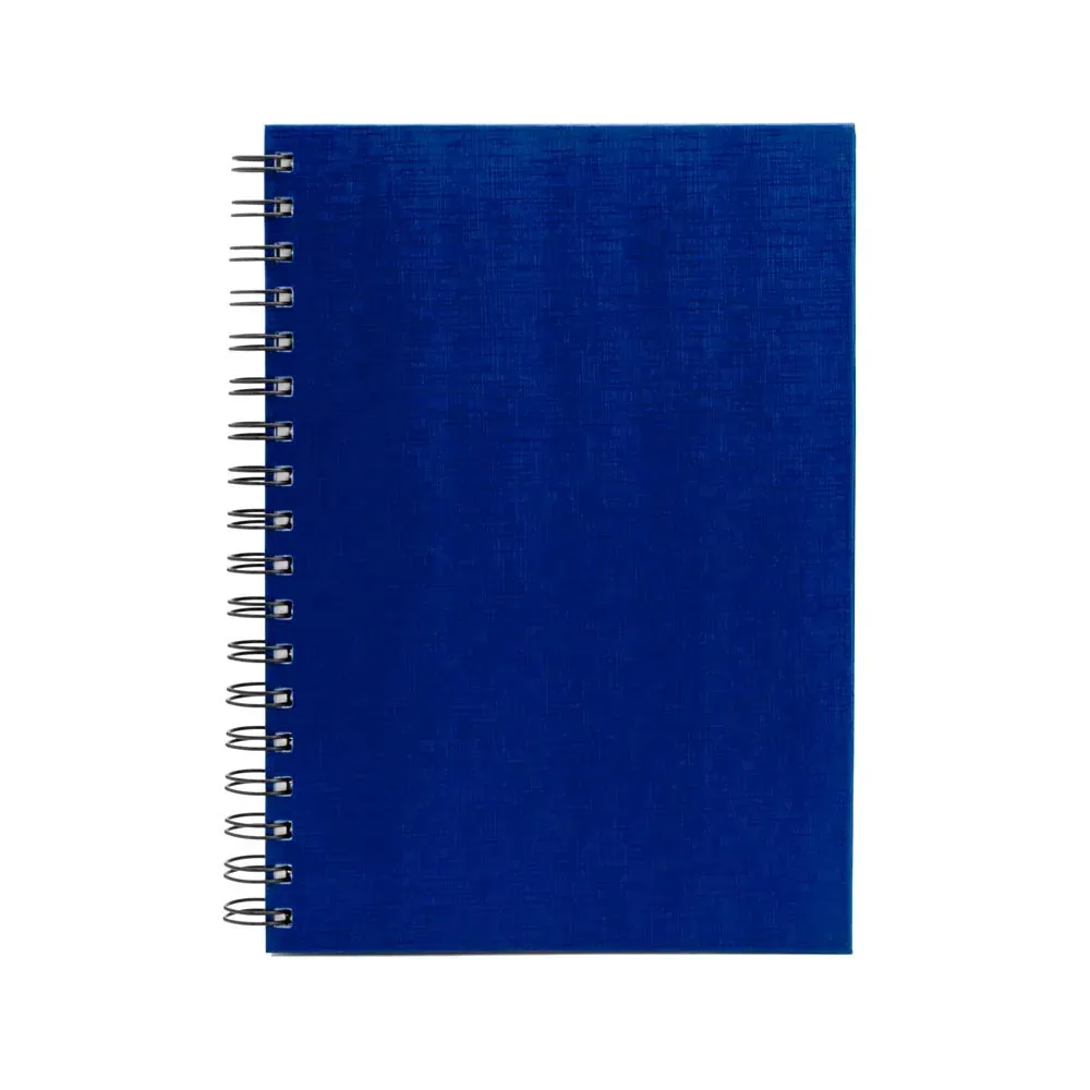 Caderno Pautado Com Wire-O - Azul - 23,5X18Cm - 100 Fls - Thumbnail 5