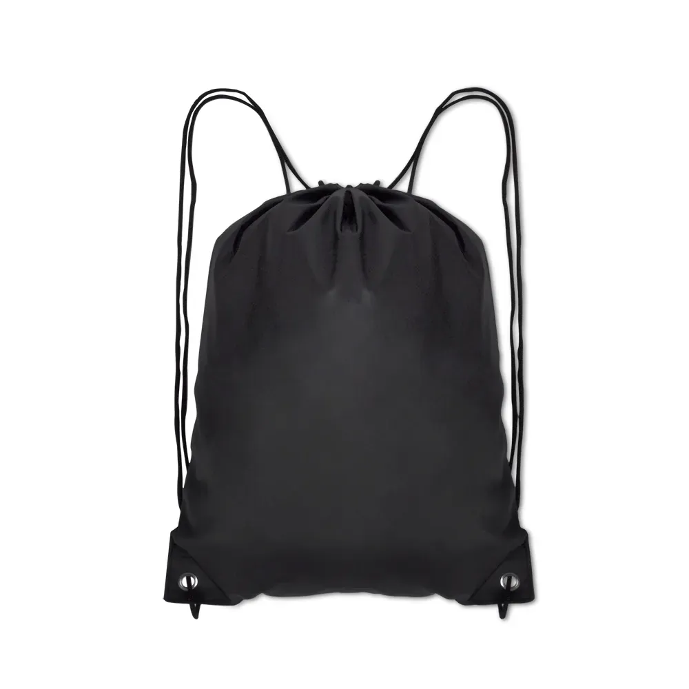 Mochila Sacola Em Nylon 190D - Preta - 42X32Cm - Thumbnail 4