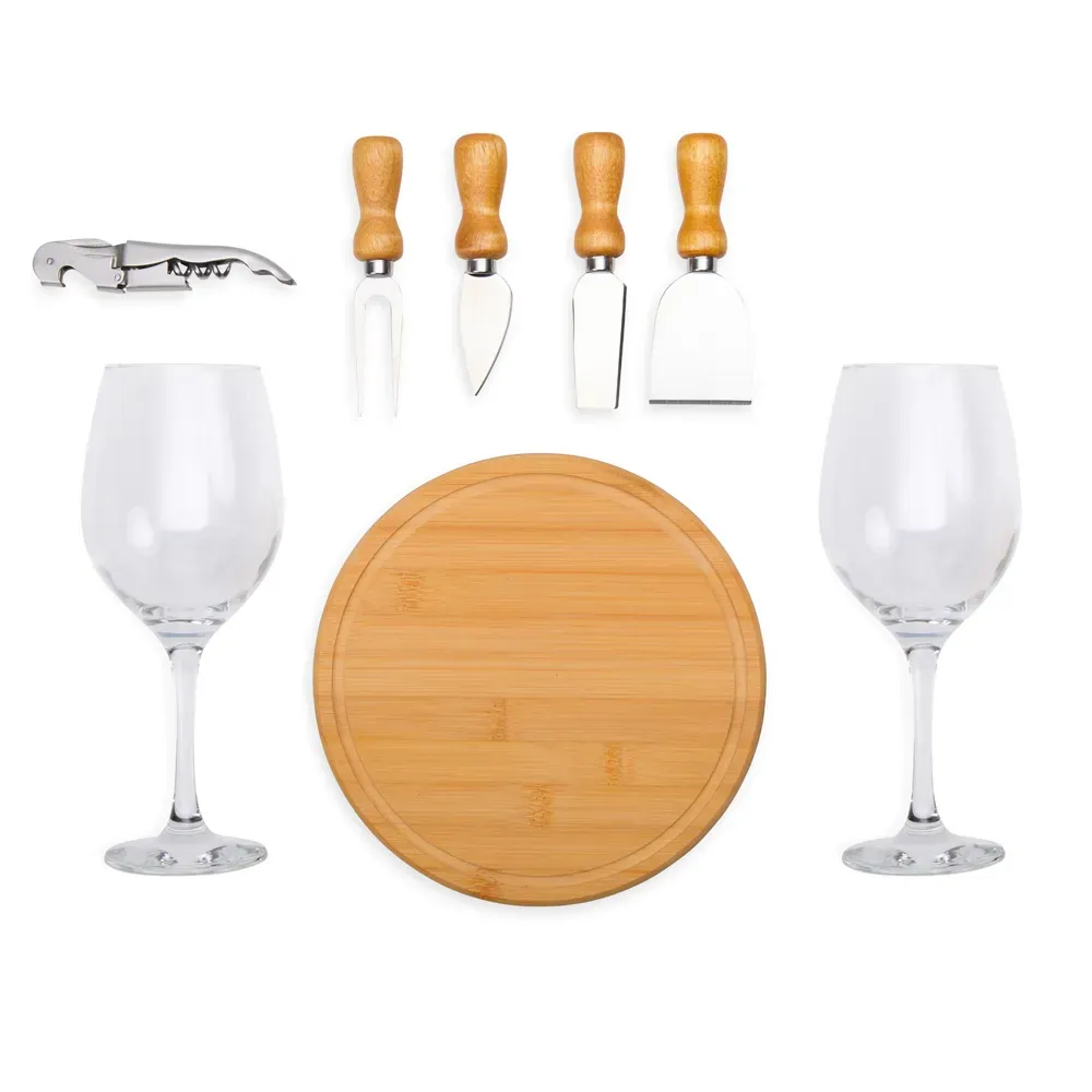 Kit Queijo E Vinho Com Abridor Saca Rolhas- 8 Pçs. - Thumbnail 4