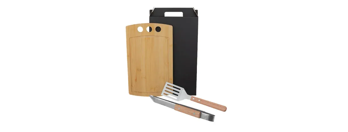 Conj. Para Churrasco/Hambúrguer Com Pegador E Espátula - 3 Pçs