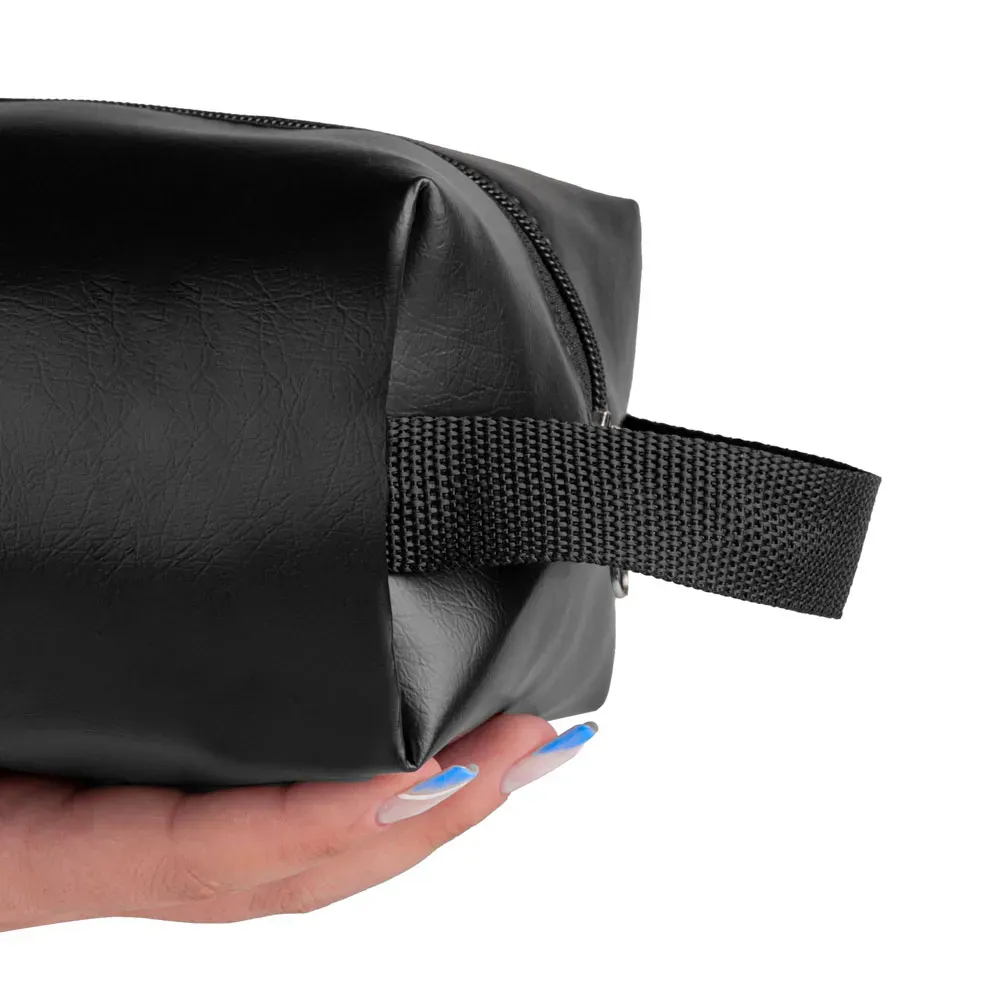 Necessaire C/ Alça Em Material Sintético - Preta - Thumbnail 5