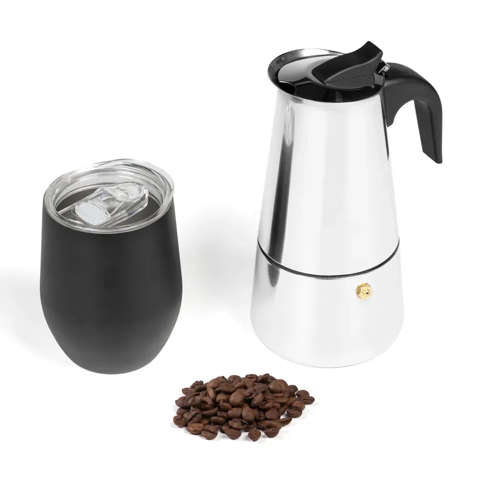 Kit Cafeteira Italiana E Copo Térmico - 2 Pçs - Thumbnail 4