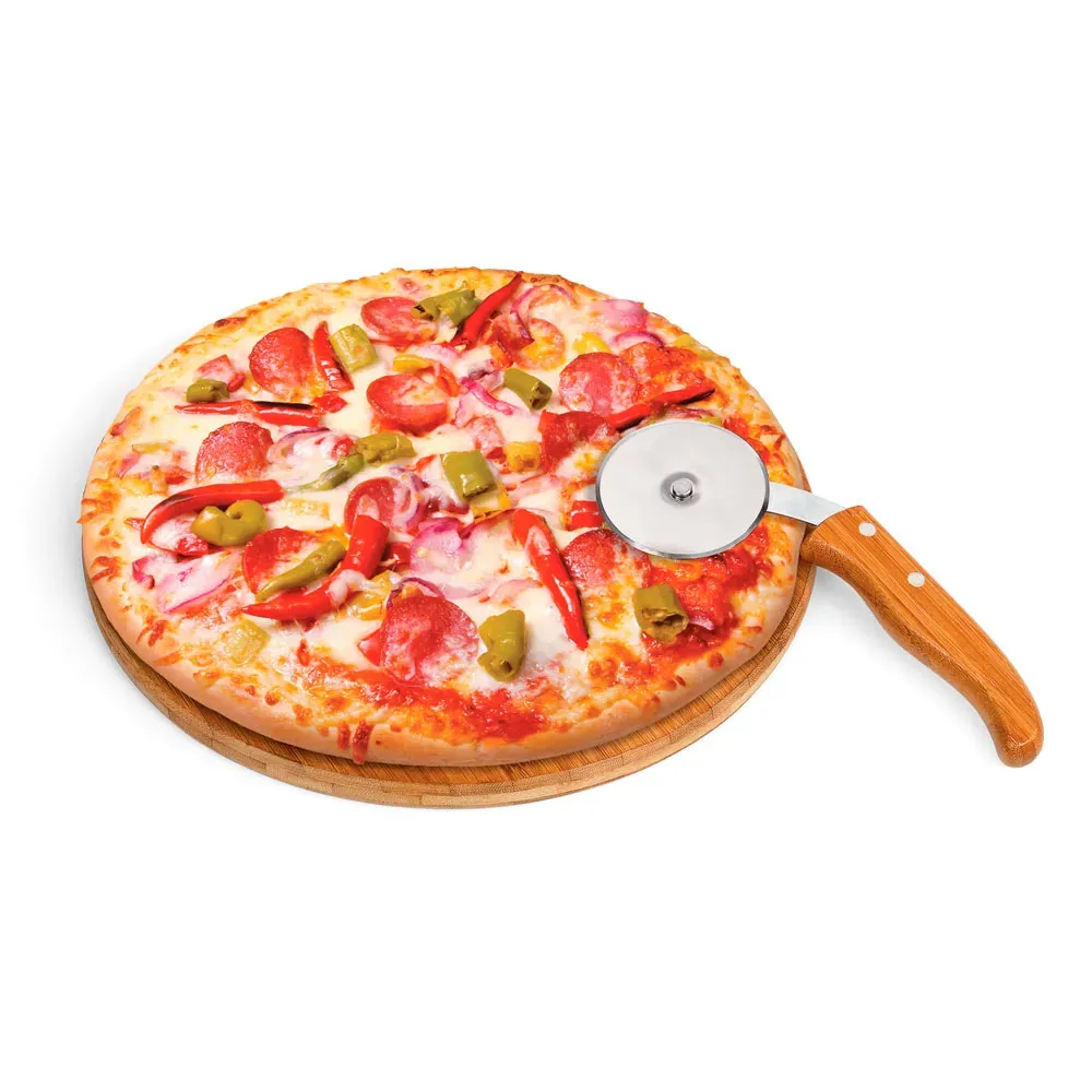 Conj. Para Pizza Em Bambu Napoli 30 Cm - 2 Pçs - Thumbnail 2