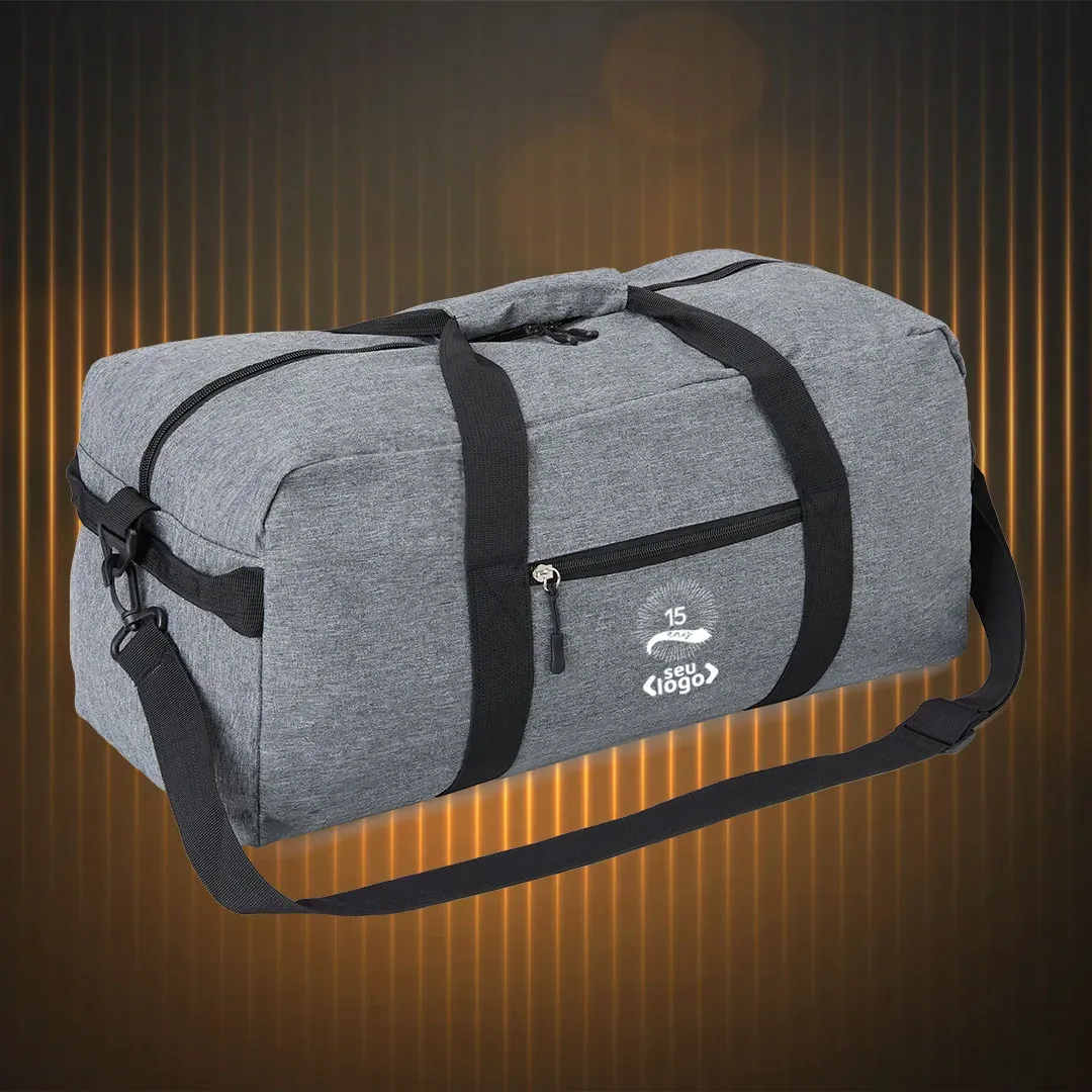 Mala Esportiva Em Polyester 300D - Melange Cinza - 31L