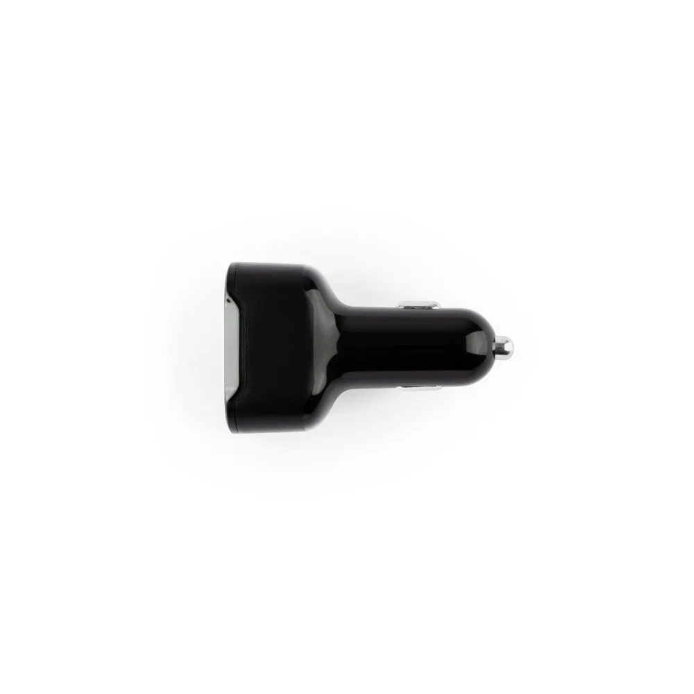DIRAC. Adaptador de isqueiro com porta USB-A 18W e USB-C 20W em ABS 100% reciclado - Thumbnail 2