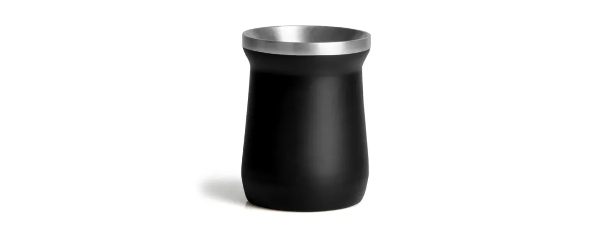 Cuia Térmica Em Aço Inox - Preto - 300Ml - Thumbnail 4