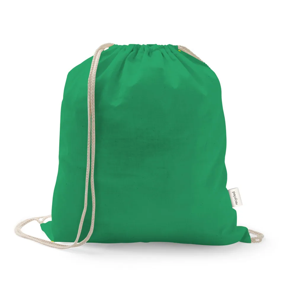ISTANBUL. Sacola tipo mochila em 70% algodão reciclado e 30% poliéster reciclado (150 g/m²) sem tingimento - Thumbnail 11