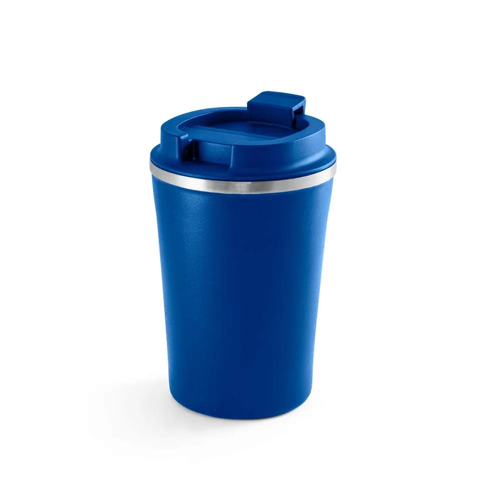 PHELPS. Copo de viagem térmico em aço inox e PP, de parede dupla isolada a vácuo (470 mL) - Thumbnail 6