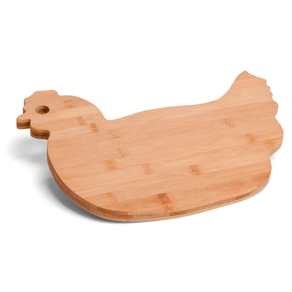 Tábua Em Bambu Com Formato De Galinha