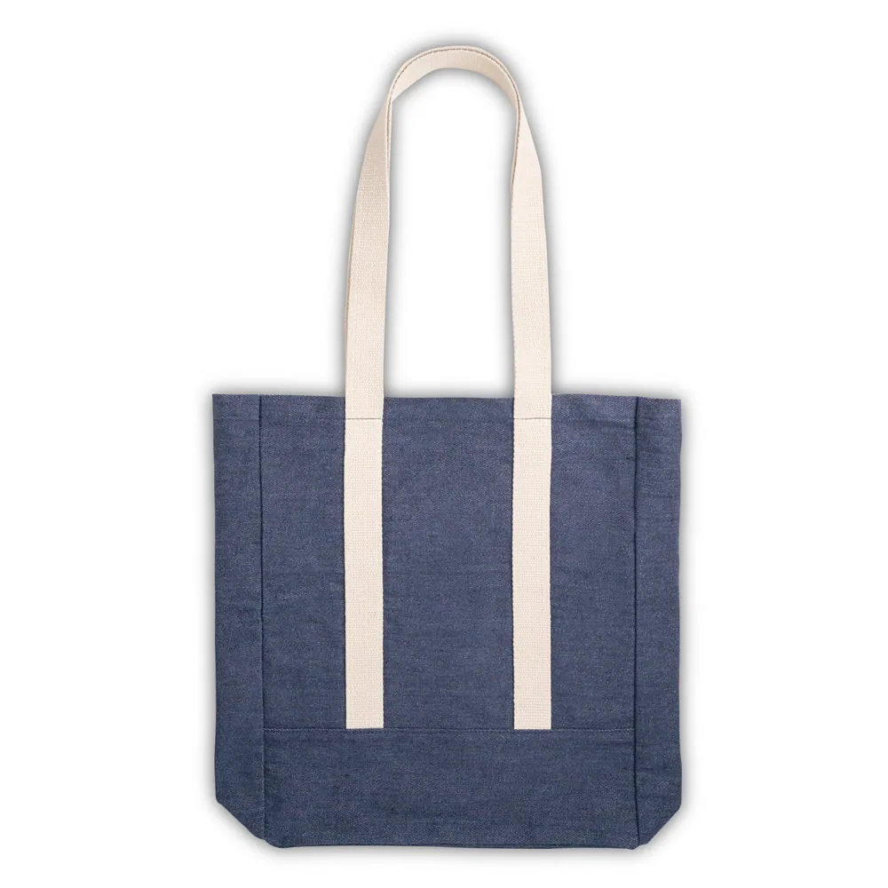 DENIM CASUAL. Sacola casual em denim reciclado (300 g/m²) - Thumbnail 2