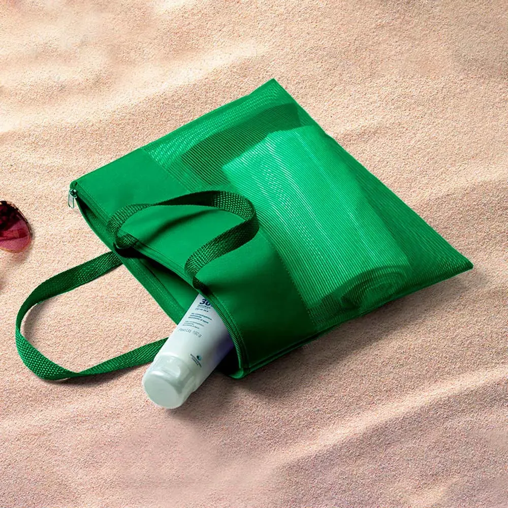 Sacola De Mão Em Nylon 600 E Tela Sanet - Verde - Thumbnail 4