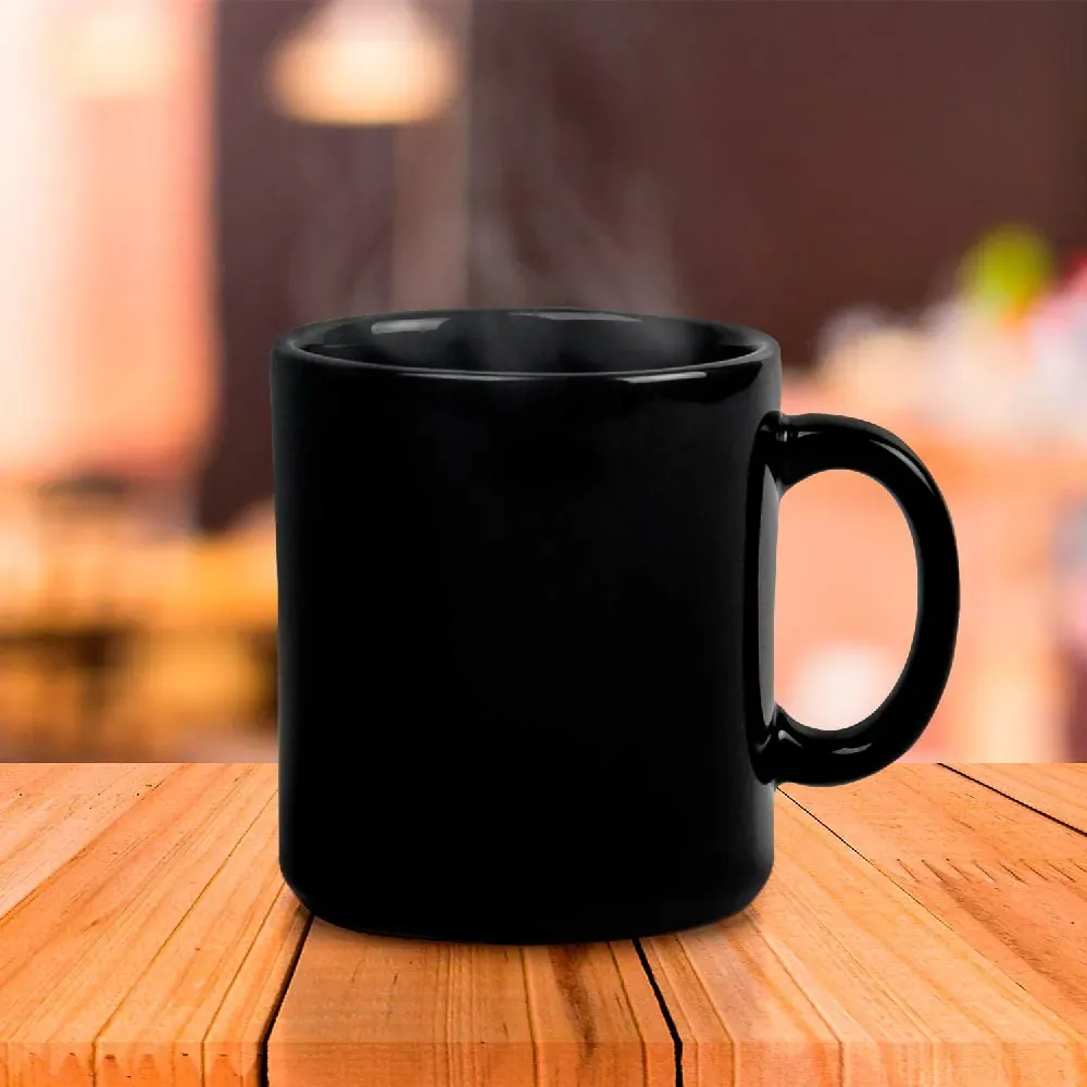 Caneca Em Cerâmica Preta - 270Ml - Thumbnail 5