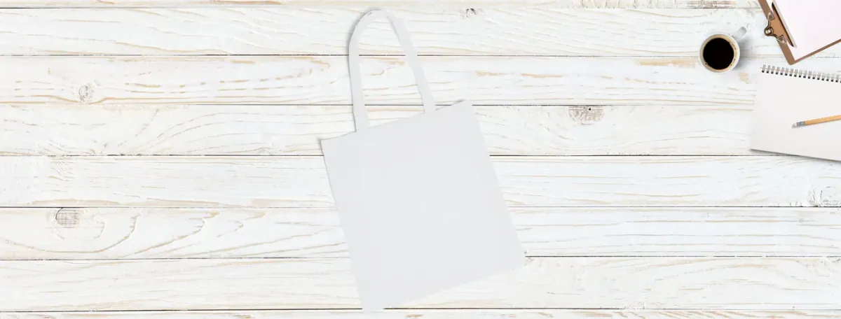Ecobag Em Algodão Reciclado / Rpet - 38X42 - Branca - Thumbnail 4