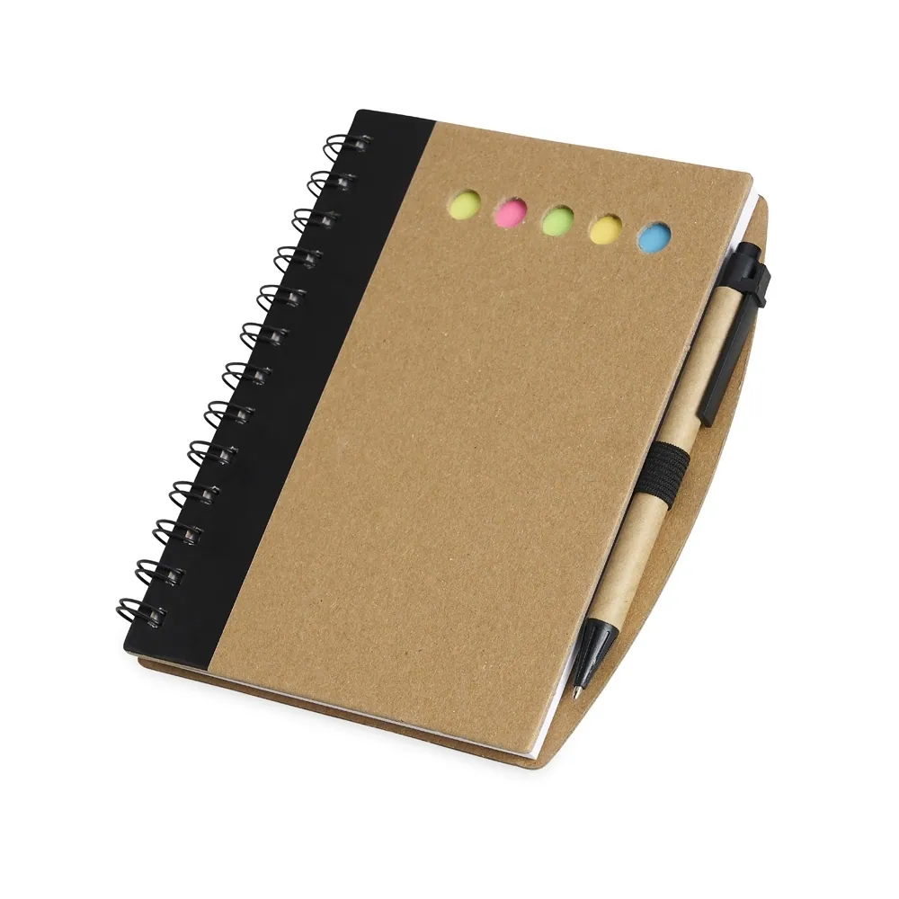 Caderno com Autoadesivos e Caneta
