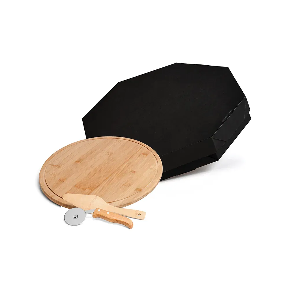 Conj. Para Pizza Em Bambu 35 Cm - 3 Pçs - Thumbnail 5