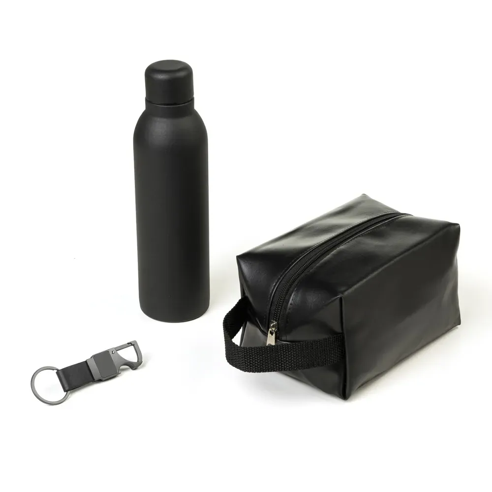 Kit Necessaire, Garrafa E Chaveiro - 3 Pçs - Thumbnail 4